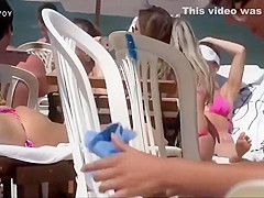 Smooth girl changes in the cabin