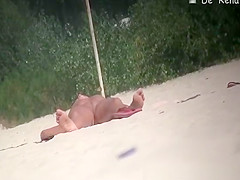 Topless brunette and nude blonde