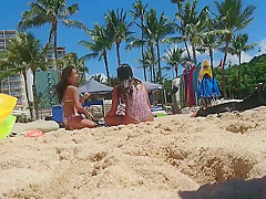I wanted to wipe sand off her butt