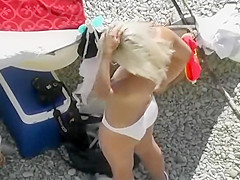 Topless girl with amazing natural tits