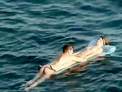 Floating on top of girlfriend's pussy