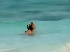 Enormous boobs filmed as she walks