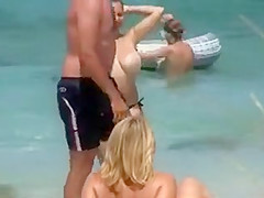 Enormous boobs filmed as she walks