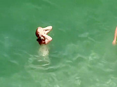 Spying a hot woman from wet to dry