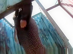 A woman dresses up bra