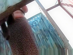 A woman dresses up bra