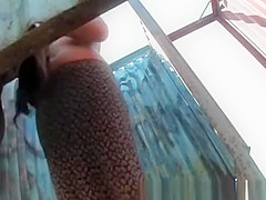 A woman dresses up bra