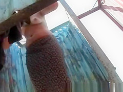 A woman dresses up bra