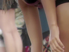 Drunk blond girl gets dirty on beach