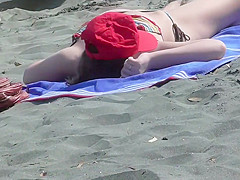 Applying lotion and playing with pussy