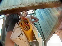 Girls dress in the locker room