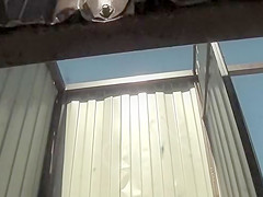 Voyeur sneaked up on her dressing