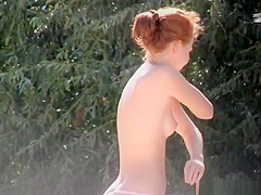 Nudist women spied in the river nudist beac