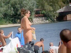 Nudist women spied in the river nudist beac
