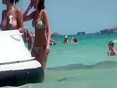 Big boobs caught in topless views