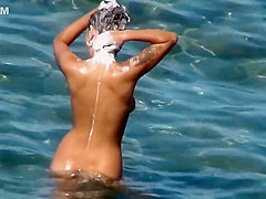 Big tits in the pool cabin
