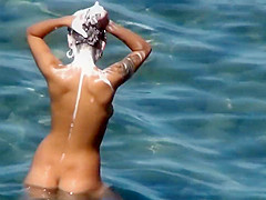 Big tits in the pool cabin