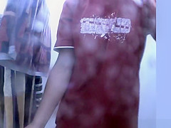 Two lesbian teens spied in beach cabin