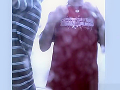 Two lesbian teens spied in beach cabin
