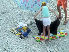 Sweet ass of a tall nudist girl