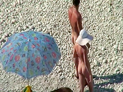 Sweet ass of a tall nudist girl