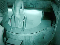 Spying neighbor's sex in an outside pool