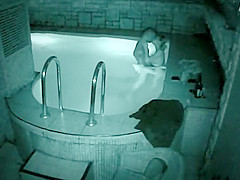 Spying neighbor's sex in an outside pool