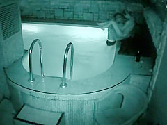 Spying neighbor's sex in an outside pool