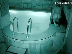 Spying neighbor's sex in an outside pool