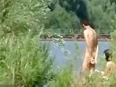 Voyeur stumbled on beach sex