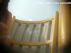 Girl changes bikini for clothes