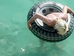 Mature lady spied in pool cabin