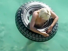 Mature lady spied in pool cabin