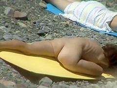 Incredible naked yoga girl exercises