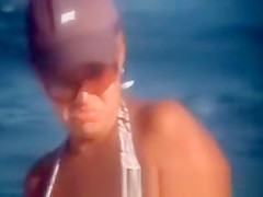 Big tits woman in bikini