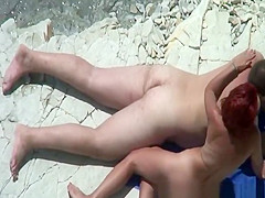 Small boobs redhead nudist wife with husband