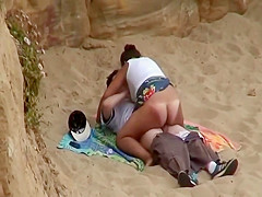 Bouncy ass looks hypnotizing on a beach