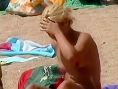 Topless girls with very perky tits