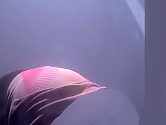 Chubby granny spied in the beach cabin