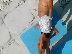 Nudist women chatting