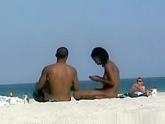 Black Woman on a Nudist Beach