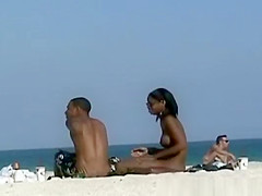 Black Woman on a Nudist Beach