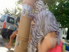 Patrolling for young asses in bikinis