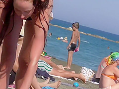 Pussy slip from arousing bikini