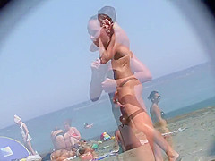 Pussy slip from arousing bikini