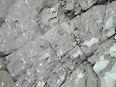 Skinny nudist in beach