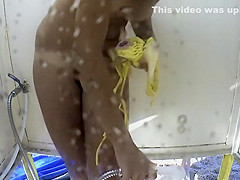 Funny tan lines of a nudist woman