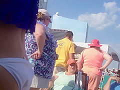 Hot naked milf on a beach
