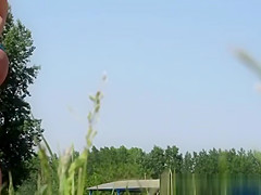 Teens in bikini at beach