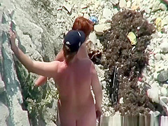 Two nudist women posing for pictures